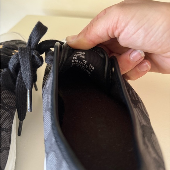 Coach Women's Black and White Signature Sneakers - Picture 5 of 5